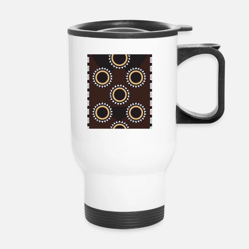 Simple abstract - Thermal mug with handle - white