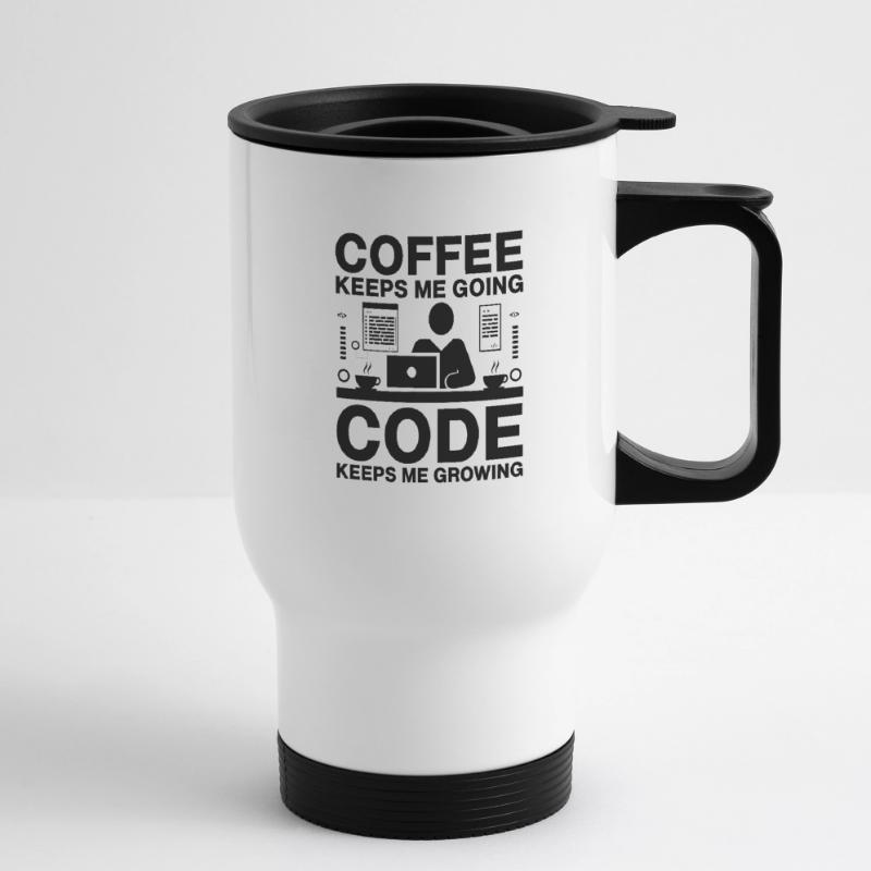 Café Codage Programmeur Codeur Développeur Nerd Coff Tasse isotherme avec poignée