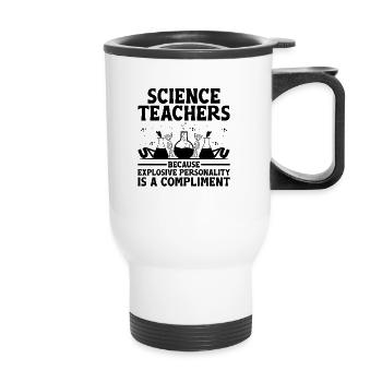 Professeur de sciences Professeur d’école Biologie Chimie P - Tasse isotherme avec poignée - blanc - Devant