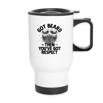 Got Beard Then You've Got Respect Facial Hair - Thermal mug with handle - white - Front