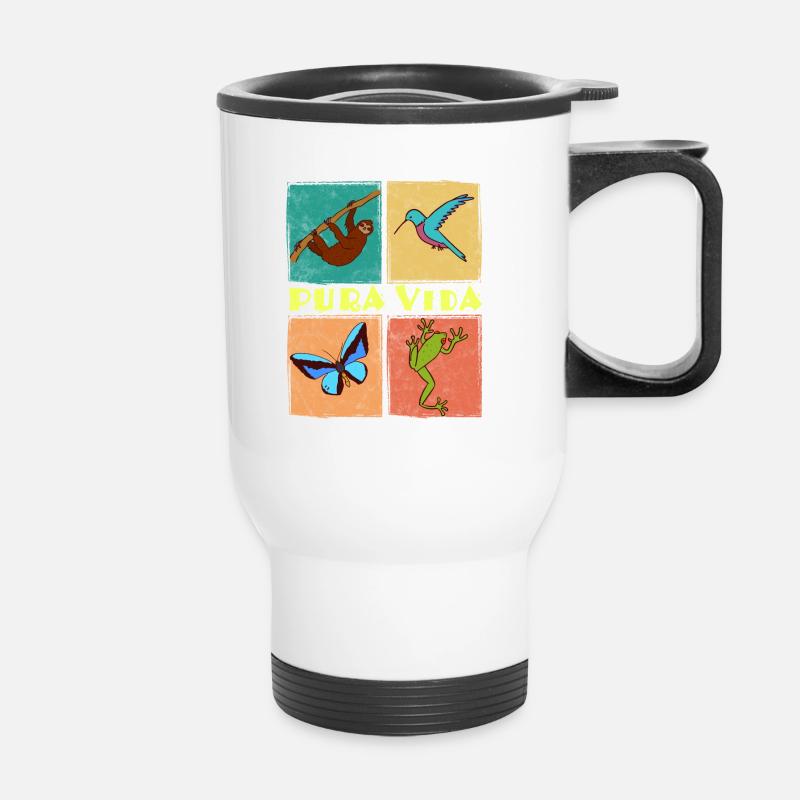 Pura Vida - Thermal mug with handle - white
