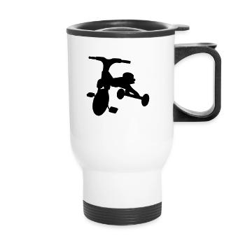 tricycle - Thermal mug with handle - white - Front