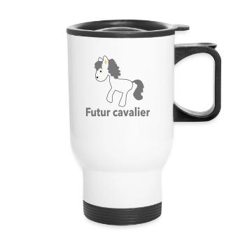 bb cavalier - Tasse isotherme avec poignée - blanc - Devant
