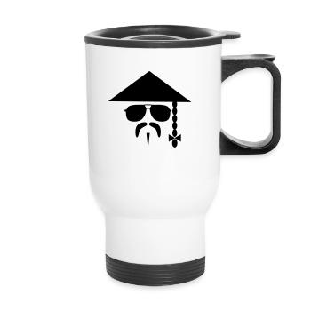 Chinese with Mustache - Tasse isotherme avec poignée - blanc - Devant