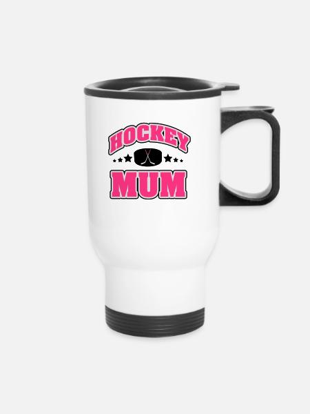 Hockey Mum - Thermobecher mit Tragegriff - Weiß