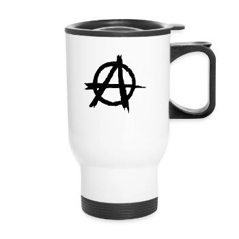 Anarchy - Anarchie - Tasse isotherme avec poignée - blanc - Devant