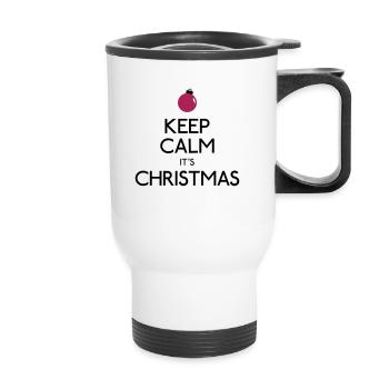 Keep Calm Christmas - Thermobecher mit Tragegriff - Weiß - Vorne