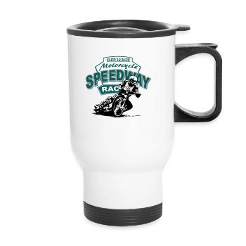 Motorcycle Speedway Racing - Thermobecher mit Tragegriff - Weiß - Vorne