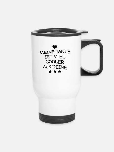 Meine Tante - Thermobecher mit Tragegriff - Weiß