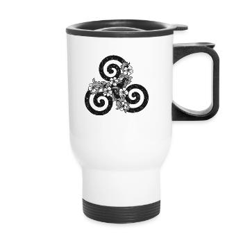 Triskele - Thermal mug with handle - white - Front