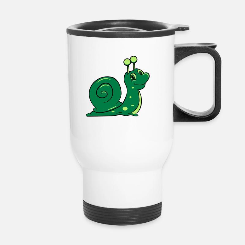 Snail Funny Kids - Thermal mug with handle - white