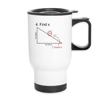 Find the X - Thermal mug with handle - white - Front