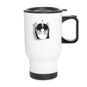 Madame la licorne - Tasse isotherme avec poignée - blanc - Devant