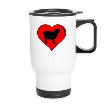 Sheep - Thermal mug with handle - white - Front