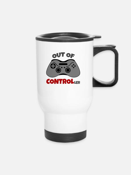 Out of Control - Thermobecher mit Tragegriff - Weiß