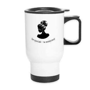 be special - be awesome - Thermobecher mit Tragegriff - Weiß - Vorne
