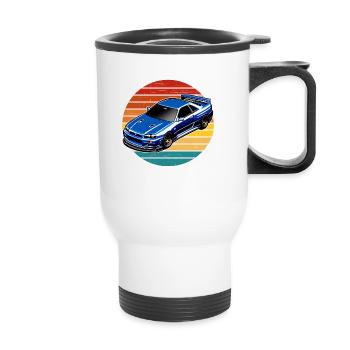 Jdm / Tuning / Turbocompresseur / Jantes / Chiptuning - Tasse isotherme avec poignée - blanc - Devant