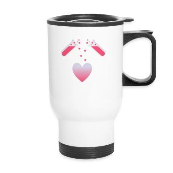 Heart Reaction - Thermal mug with handle - white - Front