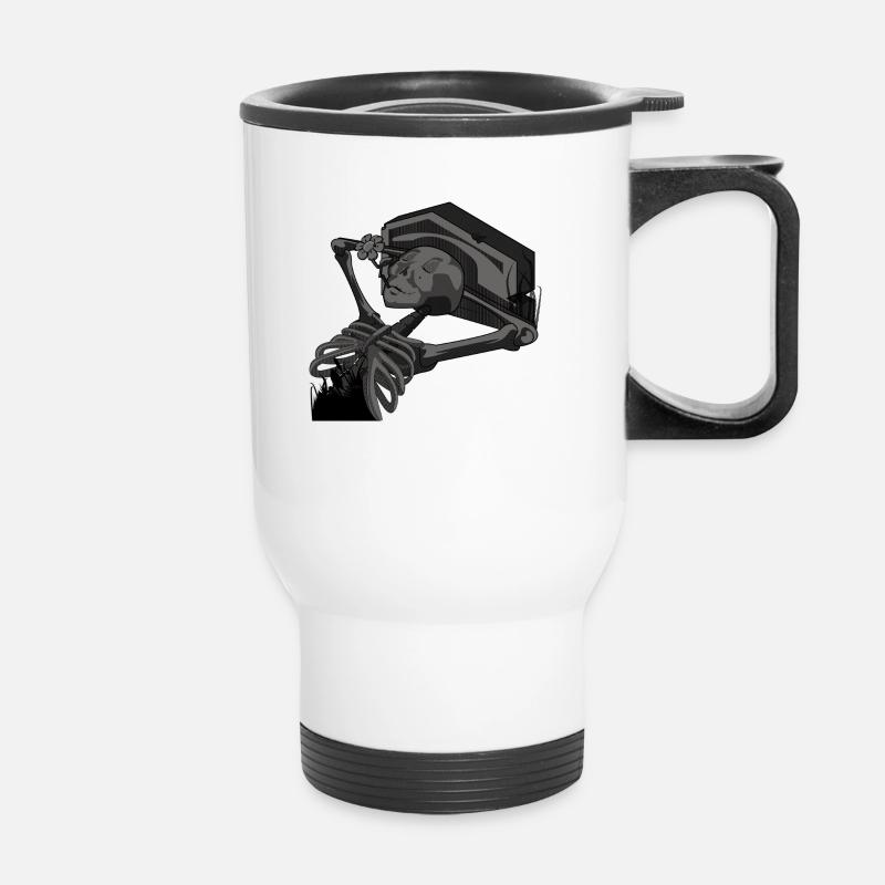 Rest in Peace - Thermal mug with handle - white