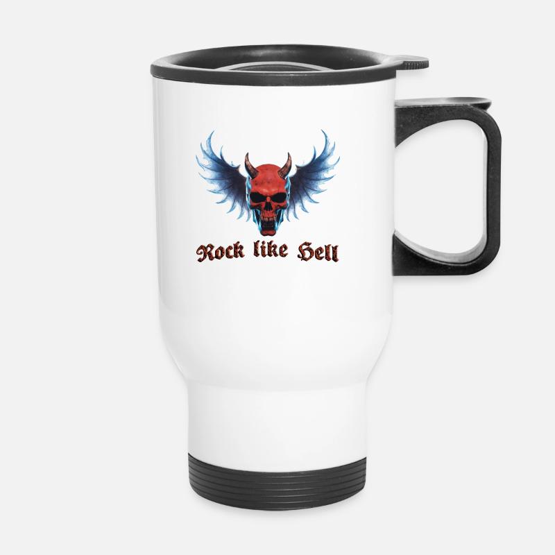 Wing Devil 2024 01 - Tasse isotherme avec poignée - blanc