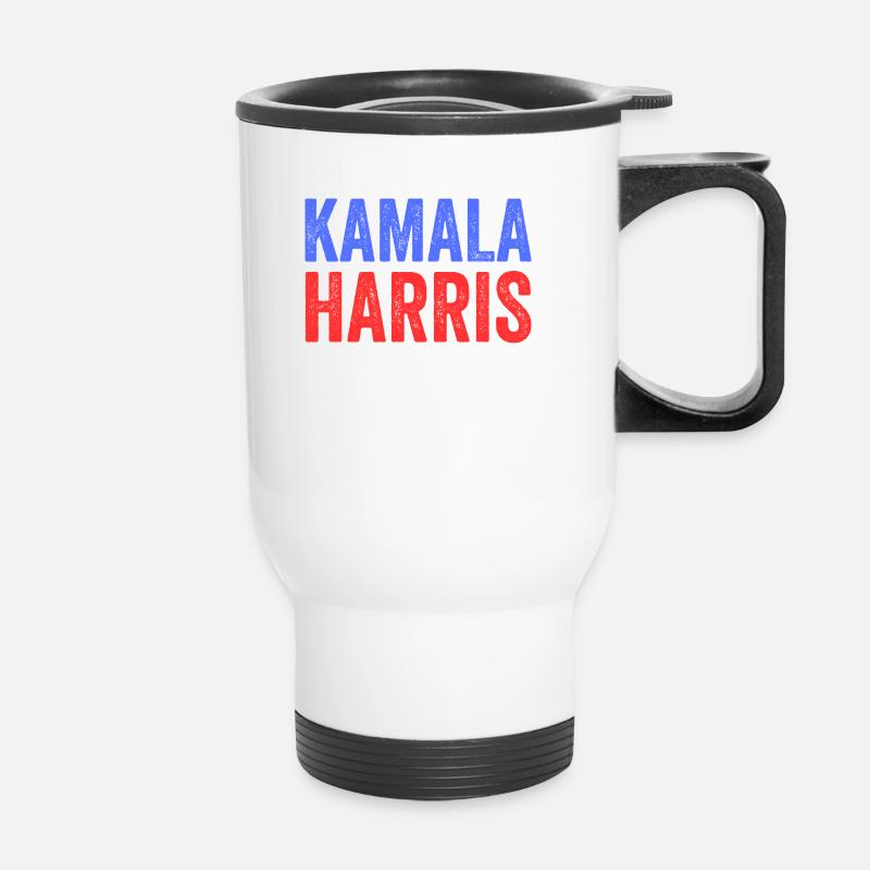 Kamala Harris 2024 - Thermobecher mit Tragegriff - Weiß