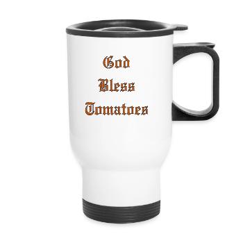 GodBlessTomatoes - Tasse isotherme avec poignée - blanc - Devant