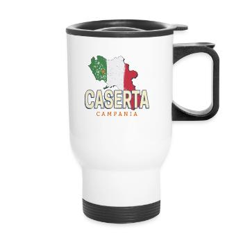 Caserta Italy Retro Campania Wall Map Vintage - Thermal mug with handle - white - Front