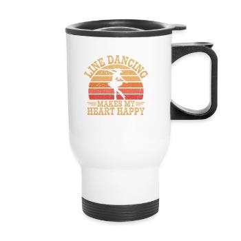 Le pur plaisir de la danse en ligne - Tasse isotherme avec poignée - blanc - Devant