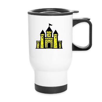 Château Moyen Âge Château - Tasse isotherme avec poignée - blanc - Devant