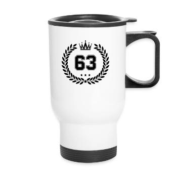 wappen 63 - Thermobecher mit Tragegriff - Weiß - Vorne