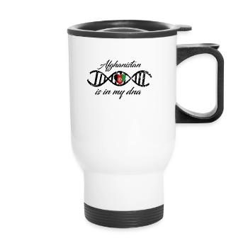 love my dns dna land country Afghanistan - Tasse isotherme avec poignée - blanc - Devant