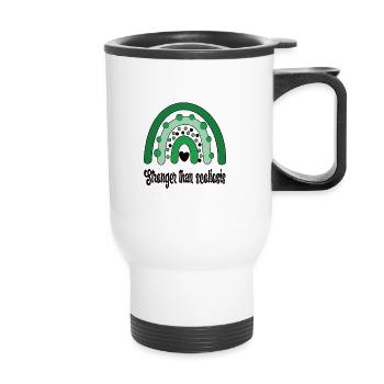 Scoliose Combattants Cadeau Scoliose Conscience - Tasse isotherme avec poignée - blanc - Devant