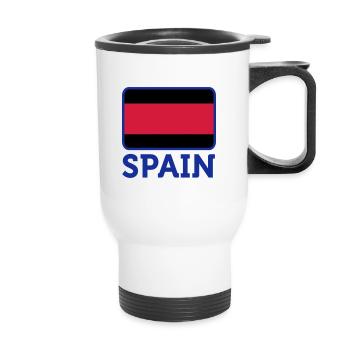 National Flag of Spain - Thermal mug with handle - white - Front