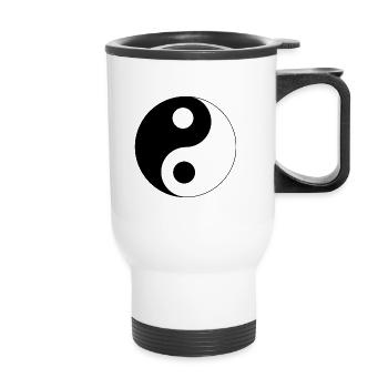 YIN YANG - Thermal mug with handle - white - Front