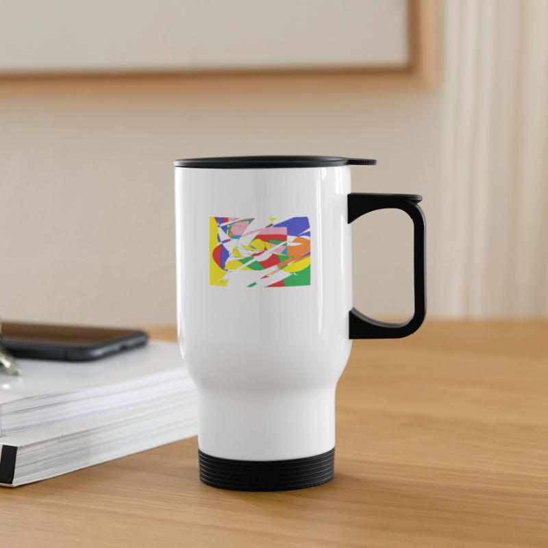 Pattern Thermal mug with handle