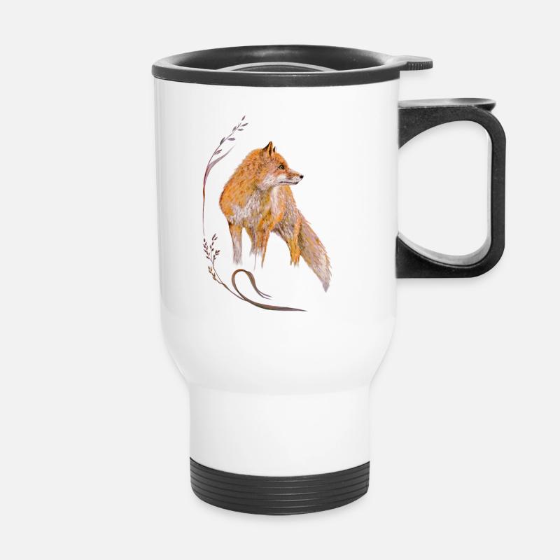Fuchs - Thermobecher mit Tragegriff - Weiß