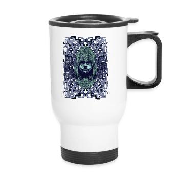 Garçon avec des cornes de Labirinth - Tasse isotherme avec poignée - blanc - Devant