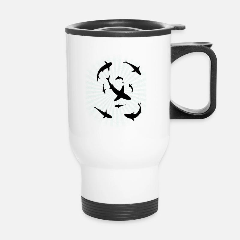 Sharks - Sharks - Thermal mug with handle - white