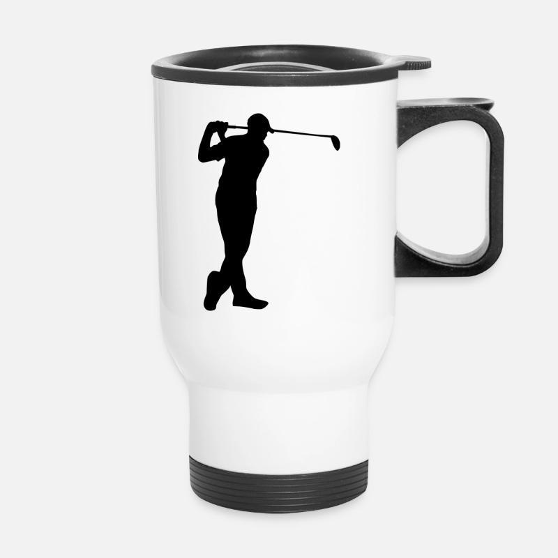 Golf player - Thermal mug with handle - white