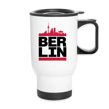 Berlin City - Thermobecher mit Tragegriff - Weiß - Vorne