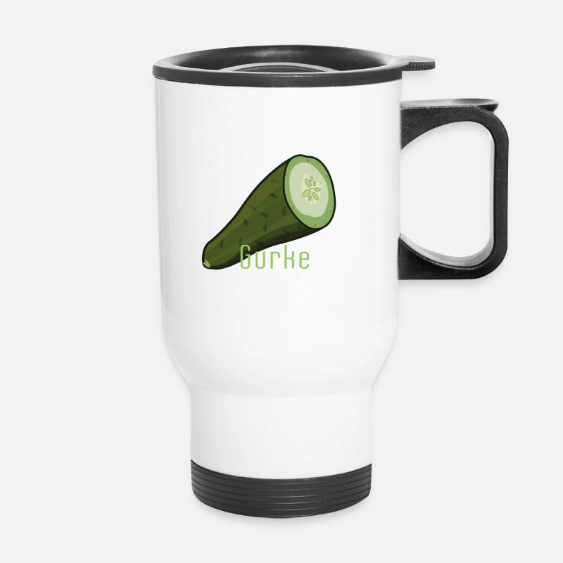 cucumber - Thermal mug with handle - white