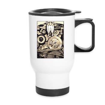 Nain mécanique - Tasse isotherme avec poignée - blanc - Devant
