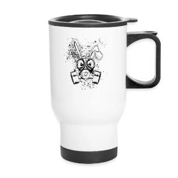 follow into the next level - Thermal mug with handle - white - Front