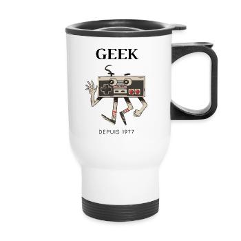 GEEK - Tasse isotherme avec poignée - blanc - Devant