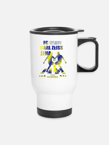 FC Carl Zeiss Jena - Thermobecher mit Tragegriff - Weiß