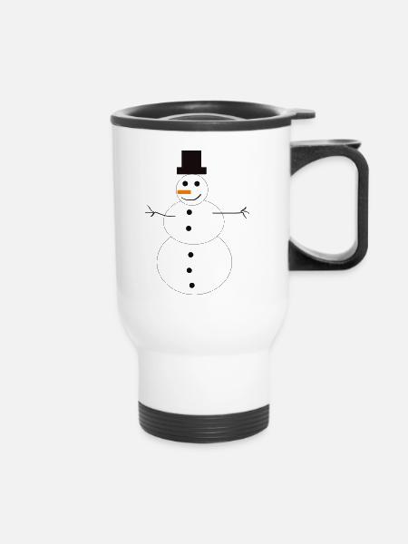 snowman Schneemann - Thermobecher mit Tragegriff - Weiß
