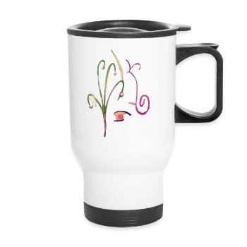 Smile - Thermal mug with handle - white - Front