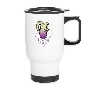Bélier Astrologie Spirituelle - Tasse isotherme avec poignée - blanc - Devant