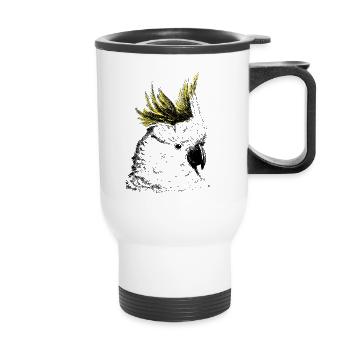 Cockatoo - Thermal mug with handle - white - Front
