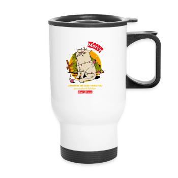 Merry christmas happy holidays gift - Thermobecher mit Tragegriff - Weiß - Vorne